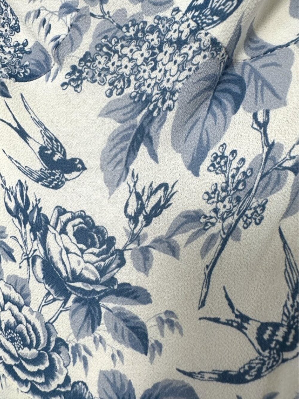 Reformation Nikita Midi Dress Pompadour Blue White Toile Floral 4 - Picture 2 of 6